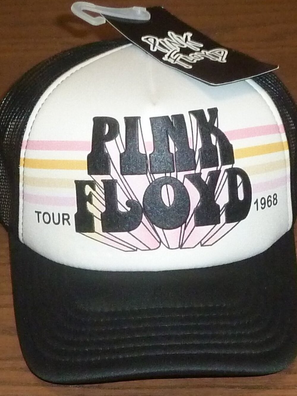Pink Floyd 1968 Tour Snapback Hat Cap Mesh-Back